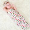 Adorable Baby Swaddle Blanket And Headband Set
