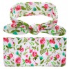 Adorable Baby Swaddle Blanket And Headband Set