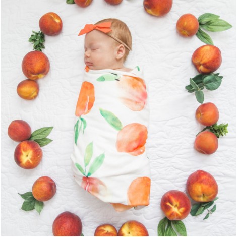 Adorable Baby Swaddle Blanket And Headband Set