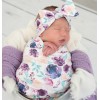 Adorable Baby Swaddle Blanket And Headband Set
