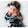 Adorable Baby Swaddle Blanket And Headband Set