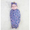 Adorable Baby Swaddle Blanket And Headband Set