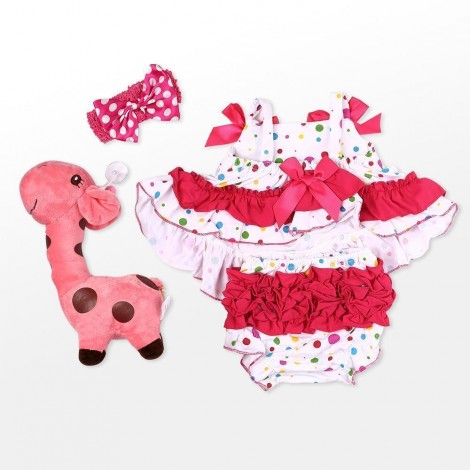 Reborn Dolls Baby Clothes Red Dress For 20