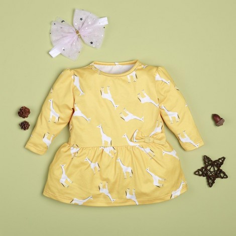 Cute Fawn Yellow Dress For 22'' Reborn Baby Doll Girl