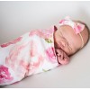 Adorable Baby Swaddle Blanket And Headband Set