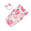 Adorable Baby Swaddle Blanket And Headband Set
