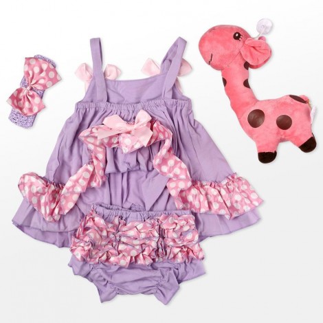 Reborn Dolls Baby Clothes Purple Outfits For 20