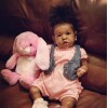 22'' Little Kisa Reborn Baby Doll Girl, Lifelike Soft Vinyl Doll, Children Gifts